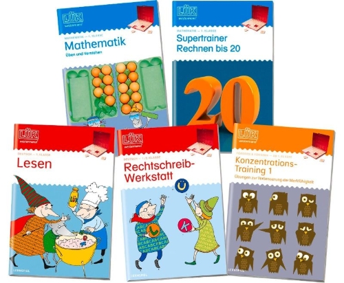 Buchcover und Innenansicht für das Buch: LÜK. Das Lernpaket für Erstklässler