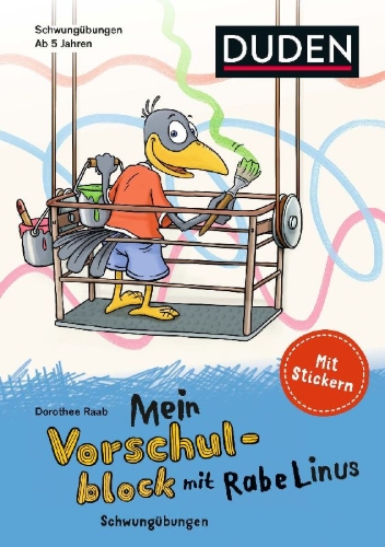 Buchcover und Innenansicht für das Buch: Mein Vorschulblock mit Rabe Linus (1)