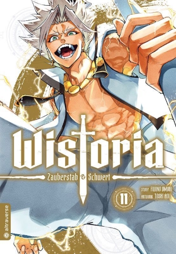 Buchcover und Innenansicht für das Buch: Tsue to Tsurugi no Wisutoria 11