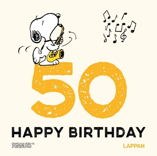 Buchcover und Innenansicht für das Buch: Peanuts Geschenkbuch: Happy Birthday zum 50. Geburtstag