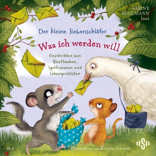 Buchcover und Innenansicht für das Buch: Der kleine Siebenschläfer: Was ich werden will