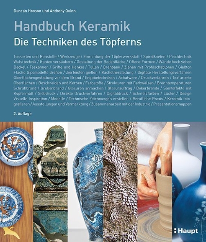 Buchcover und Innenansicht für das Buch: Handbuch Keramik