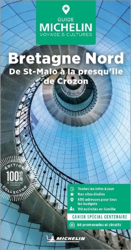 Buchcover und Innenansicht für das Buch: Michelin Le Guide Vert Bretagne Nord