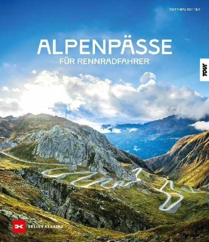 Buchcover und Innenansicht für das Buch: Alpenpässe für Rennradfahrer