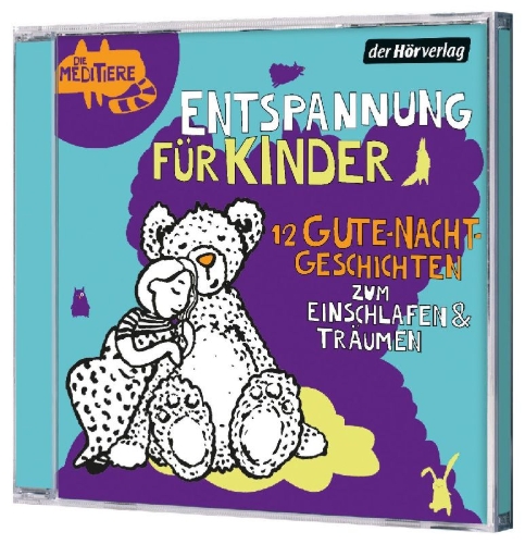 Buchcover und Innenansicht für das Buch: Entspannung für Kinder. 12 Gute-Nacht-Geschichten zum Einschlafen & Träumen