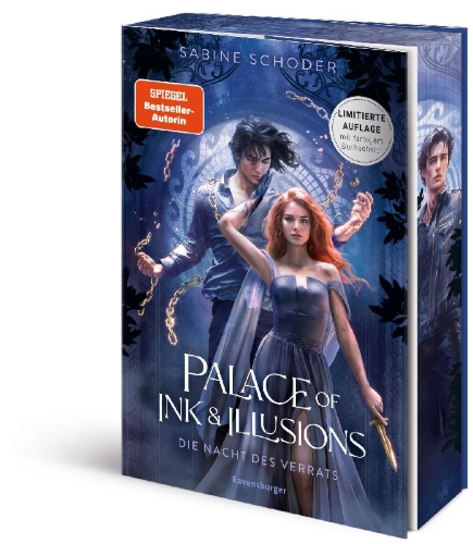 Buchcover und Innenansicht für das Buch: Palace of Ink & Illusions, Band 2: Die Nacht des Verrats (Knisternde Romantasy von SPIEGEL-Bestsellerautorin Sabine Schoder)