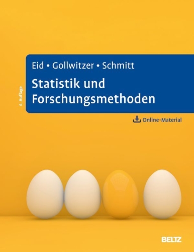 Buchcover und Innenansicht für das Buch: Statistik und Forschungsmethoden