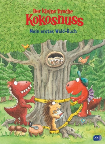 Buchcover und Innenansicht für das Buch: Der kleine Drache Kokosnuss - Mein erstes Wald-Buch