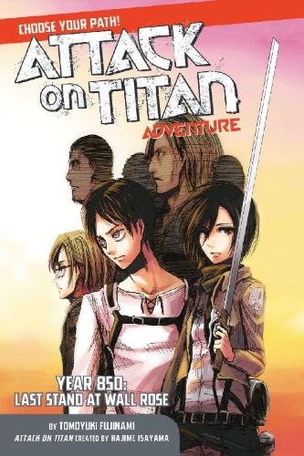 Buchcover und Innenansicht für das Buch: Attack on Titan Choose Your Path Adventure