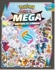 Buchcover und Innenansicht für das Buch: Pokémon: Das offizielle Stickerbuch der Mega-Entwicklungen