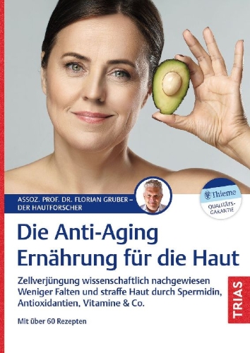 Buchcover und Innenansicht für das Buch: Die Anti-Aging-Ernährung für die Haut