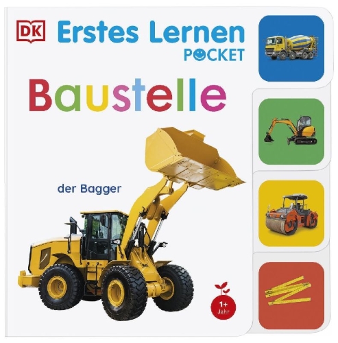 Buchcover und Innenansicht für das Buch: Erstes Lernen Pocket. Baustelle
