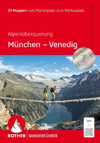 Buchcover und Innenansicht für das Buch: Alpenüberquerung München - Venedig