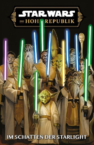 Buchcover und Innenansicht für das Buch: Star Wars: The High Republic - Shadows of Starlight (2023)