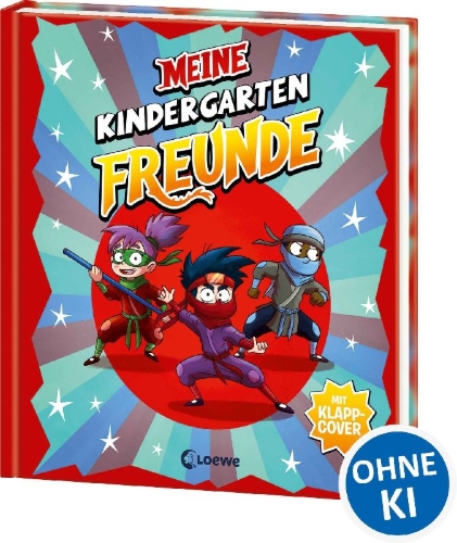 Buchcover und Innenansicht für das Buch: Meine Kindergarten-Freunde (Ninjas)