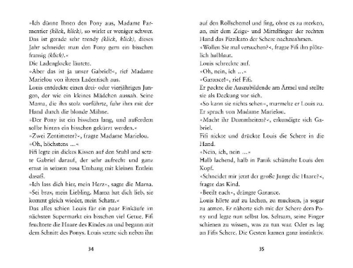 Buchcover und Innenansicht für das Buch: Maité Coiffure