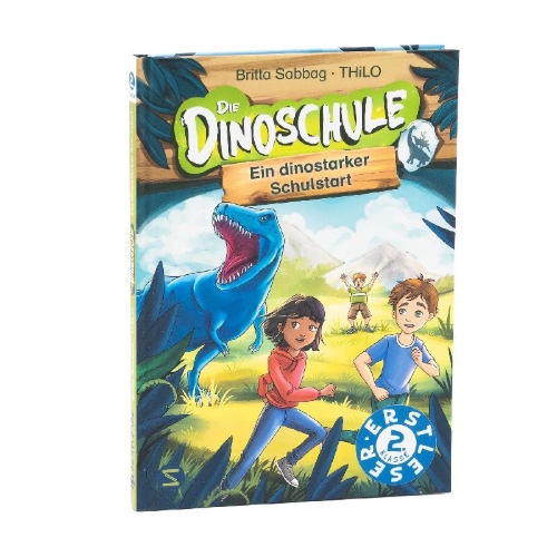 Buchcover und Innenansicht für das Buch: Die Dinoschule. Ein dinostarker Schulstart
