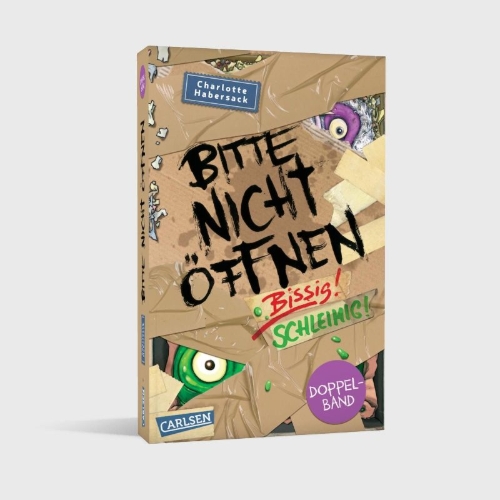 Buchcover und Innenansicht für das Buch: Bitte nicht öffnen: Doppelband (Enthält die Bände 1: Bissig!, 2: Schleimig!)