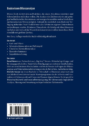 Buchcover und Innenansicht für das Buch: Basiswissen Bilanzanalyse