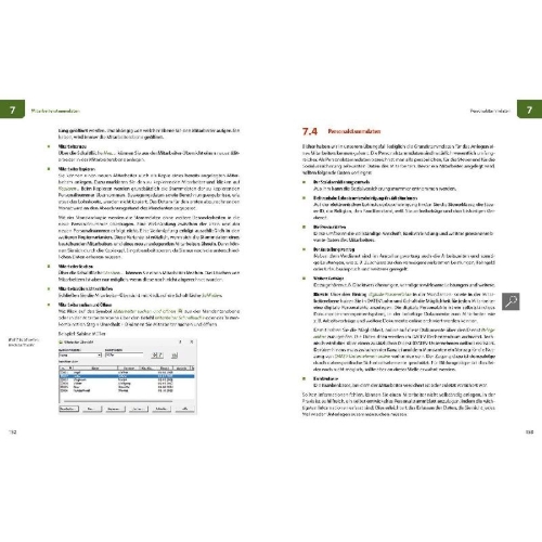 Buchcover und Innenansicht für das Buch: Lohn- und Gehaltsabrechnung mit DATEV Lohn und Gehalt comfort