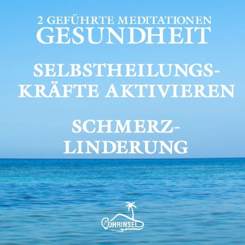Buchcover und Innenansicht für das Buch: Gesundheit und Schmerzlinderung - Geführte Meditationen