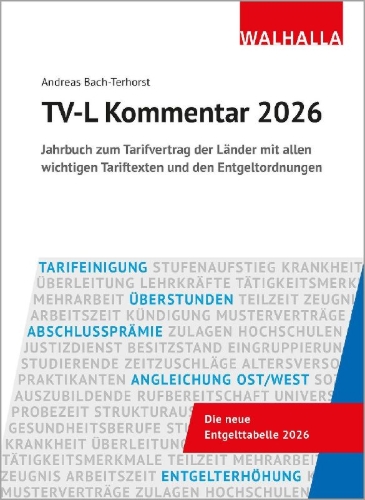 Buchcover und Innenansicht für das Buch: TV-L Kommentar 2026