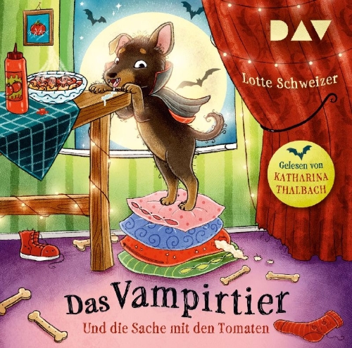 Buchcover und Innenansicht für das Buch: Das Vampirtier und die Sache mit den Tomaten