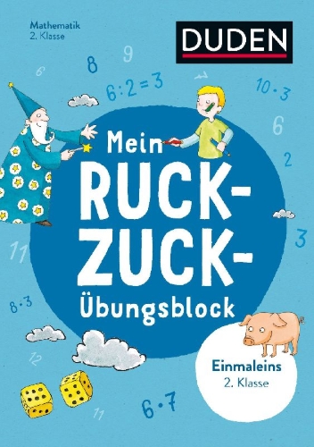 Buchcover und Innenansicht für das Buch: Mein Ruckzuck-Übungsblock Einmaleins 2. Klasse