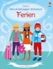 Buchcover und Innenansicht für das Buch: Mein Anziehpuppen-Stickerbuch: Ferien