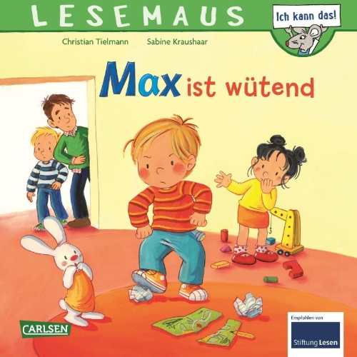 Buchcover und Innenansicht für das Buch: LESEMAUS 153: Max ist wütend