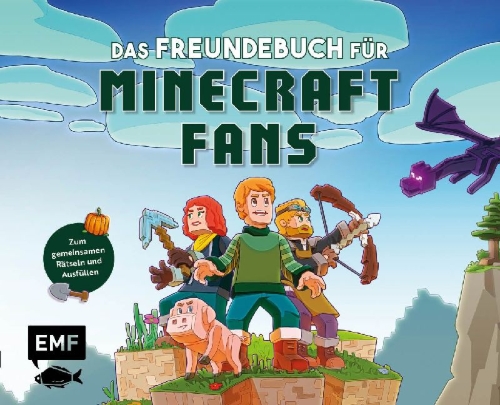 Buchcover und Innenansicht für das Buch: Das Freundebuch für Minecraft-Fans