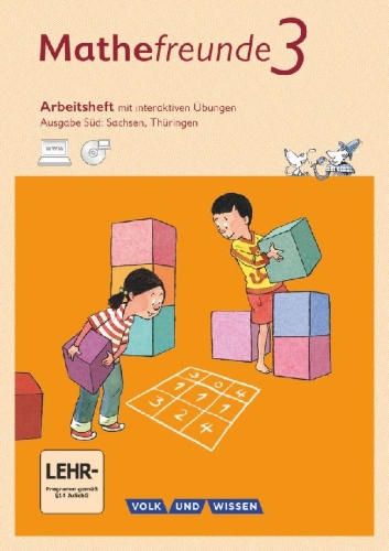 Buchcover und Innenansicht für das Buch: Mathefreunde 3. Schuljahr - Süd - Arbeitsheft mit interaktiven Übungen auf scook.de