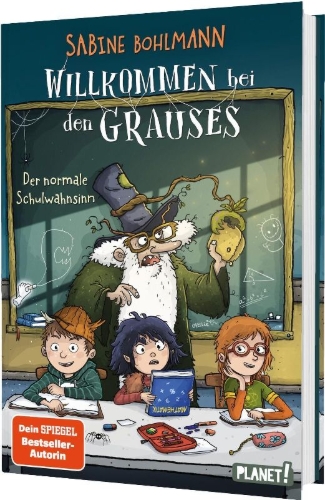 Buchcover und Innenansicht für das Buch: Willkommen bei den Grauses  3: Der normale Schulwahnsinn