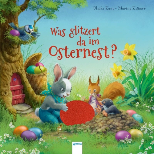 Buchcover und Innenansicht für das Buch: Was glitzert da im Osternest?