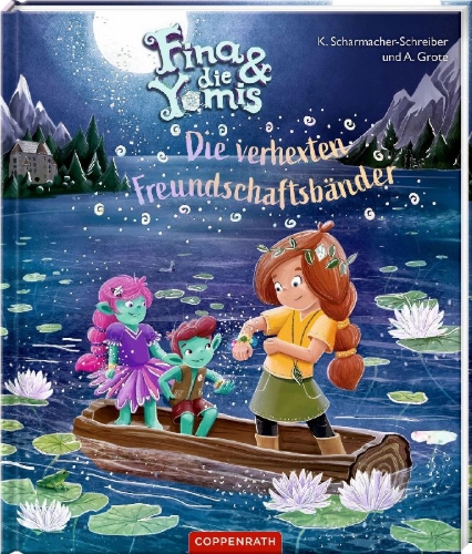 Buchcover und Innenansicht für das Buch: Fina & die Yomis - Die verhexten Freundschaftsbänder (Bd.3)