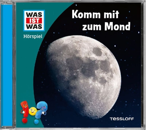 Buchcover und Innenansicht für das Buch: WAS IST WAS Hörspiel. Komm mit zum Mond