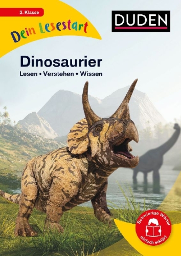 Buchcover und Innenansicht für das Buch: Dein Lesestart - Dinosaurier