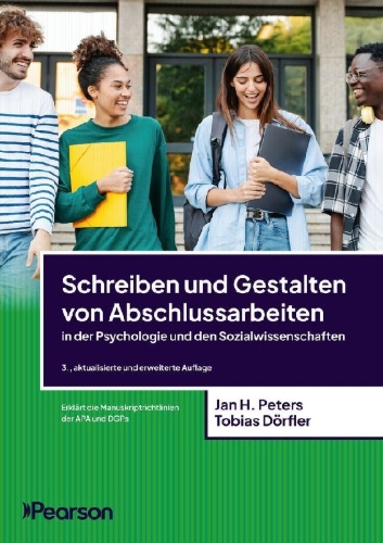 Buchcover und Innenansicht für das Buch: Schreiben und Gestalten von Abschlussarbeiten in der Psychologie und den Sozialwissenschaften