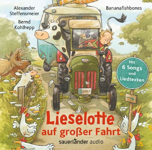 Buchcover und Innenansicht für das Buch: Lieselotte auf großer Fahrt