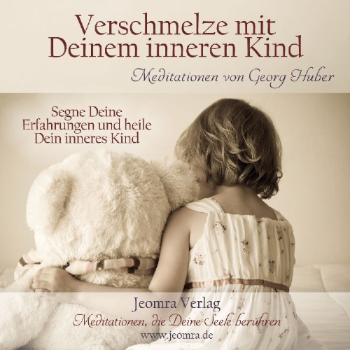 Buchcover und Innenansicht für das Buch: Verschmelze mit Deinem Inneren Kind - Meditations-CD