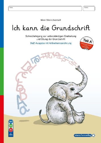 Buchcover und Innenansicht für das Buch: Langhans, K: Ich kann die Grundschrift Teil A