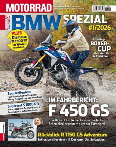 Buchcover und Innenansicht für das Buch: Motorrad BMW Spezial - 01/2026