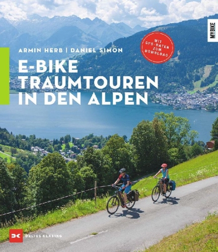 Buchcover und Innenansicht für das Buch: E-Bike-Traumtouren in den Alpen