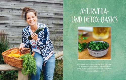 Buchcover und Innenansicht für das Buch: Easy Detox mit Ayurveda