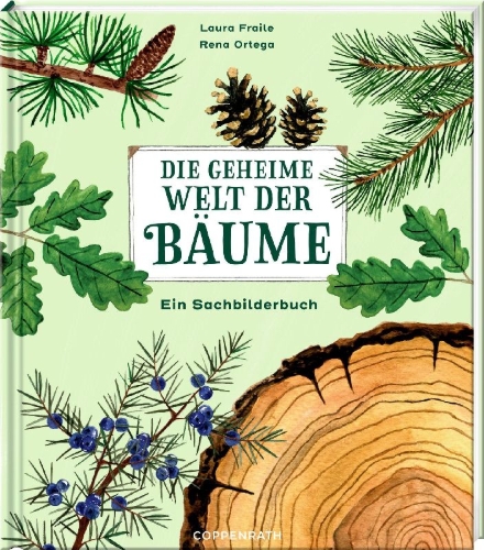Buchcover und Innenansicht für das Buch: Die geheime Welt der Bäume