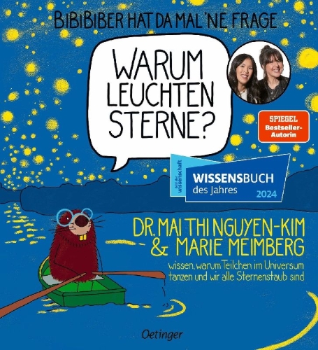 Buchcover und Innenansicht für das Buch: BiBiBiber hat da mal 'ne Frage. Warum leuchten Sterne?