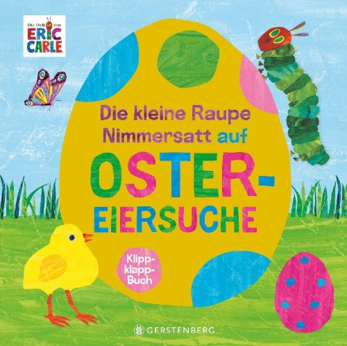 Buchcover und Innenansicht für das Buch: The Very Hungry Caterpillar's Easter Egg Hunt