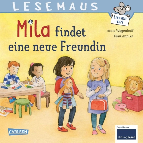 Buchcover und Innenansicht für das Buch: LESEMAUS 211: Mila findet eine neue Freundin