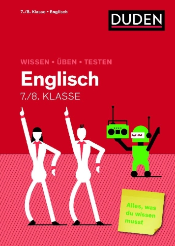 Buchcover und Innenansicht für das Buch: Wissen - Üben - Testen: Englisch 7./8. Klasse