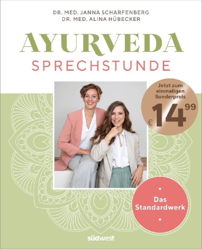 Buchcover und Innenansicht für das Buch: Ayurveda-Sprechstunde
